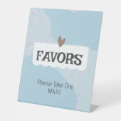 Moderne Light Blue Baby Dusche bevorzugt Sockelschild (Vorderseite)