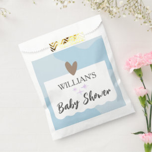 Moderne Light Blue Little Star Baby Dusche Geschenktütchen