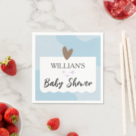 Moderne Light Blue Little Star Baby Dusche Serviette