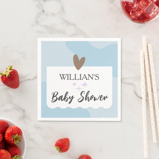 Moderne Light Blue Little Star Baby Dusche Serviette (Beispiel)