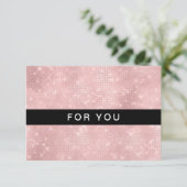 Moderne Lightpink Glitzer Geschenkgutscheine (Stehend Vorderseite)