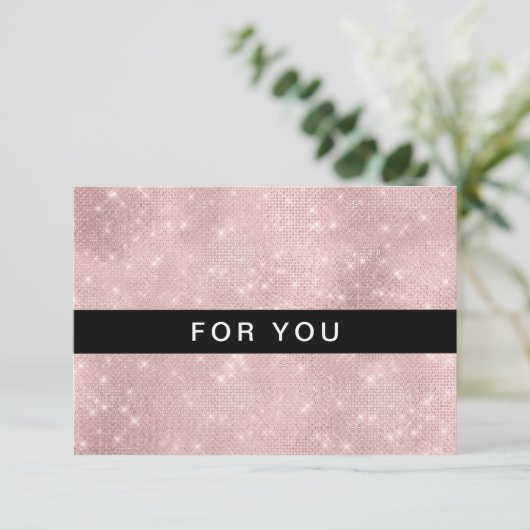 Moderne Lightpink Glitzer Geschenkgutscheine (Stehend Vorderseite)