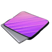Moderne Lila Abstrakte Linien Textur Laptopschutzhülle (Vorne Knopf)