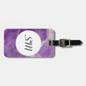 Moderne Lila alkoholfreie Getränke Art Gepäckstück Gepäckanhänger (Vorderseite horizontal)