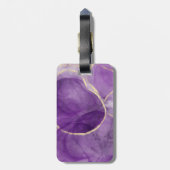 Moderne Lila alkoholfreie Getränke Art Gepäckstück Gepäckanhänger (Rückseite vertikal)