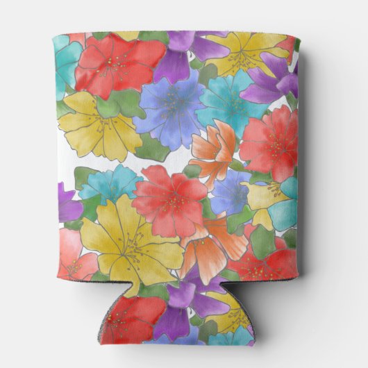 Moderne Lila Aquarellblume 21. Geburtstag Dosenkühler (Rückseite)