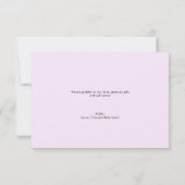 Moderne Lila Baby Girl Custom Foto Collage Dankeskarte (Rückseite)