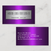 Moderne Lila Berufliche Designer-Visitenkarte Visitenkarte (Vorne/Hinten)