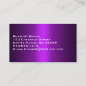 Moderne Lila Berufliche Designer-Visitenkarte Visitenkarte (Rückseite)