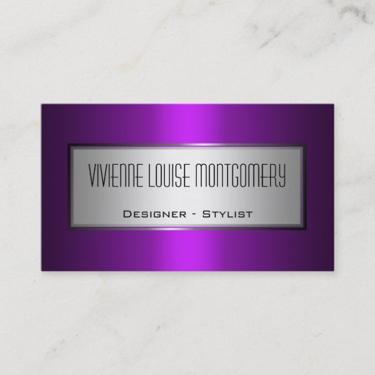 Moderne Lila Berufliche Designer-Visitenkarte Visitenkarte (Vorderseite)