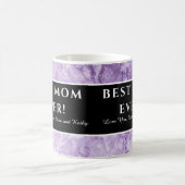Moderne Lila "Beste Mutter aller Zeiten" Muttersch Kaffeetasse (Mittel)