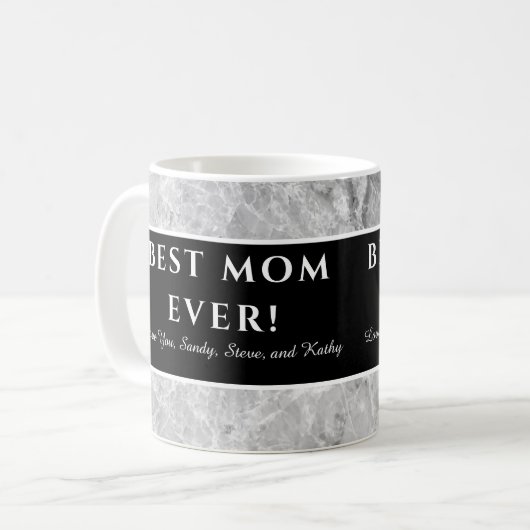 Moderne Lila "Beste Mutter aller Zeiten" Muttersch Kaffeetasse (Vorderseite Links)
