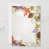 Moderne lila Blatt-Brautparty-Einladung Einladung (Rückseite)