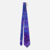 Moderne Lila Blue Ombre Liquid Art Neck Tie Krawatte (Rückseite)