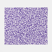 Moderne Lila Blume mit Blumenzweigen Fleecedecke (Vorderseite (Horizontal))