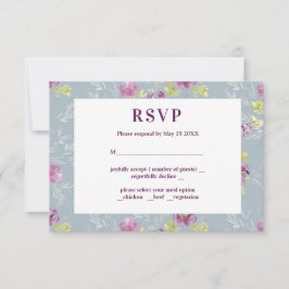 Moderne lila Blume UAWG Sage Card RSVP Karte