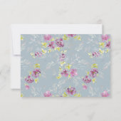 Moderne lila Blume UAWG Sage Card RSVP Karte (Rückseite)