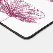 Moderne Lila Blume Zeichne Niedlich Boho Girly Whi Schreibtischunterlage (Ecke)