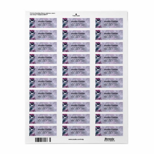 Moderne Lila Blumen (Vorne)