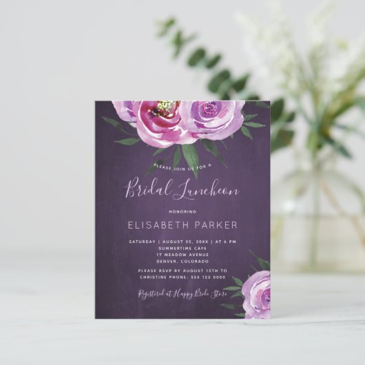 Moderne lila Blumendusche (Stehend Vorderseite)