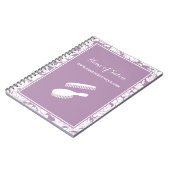 Moderne Lila Blumenhaare und Beauty-Boutique Notizblock (Linke Seite)