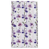 Moderne lila Blumenmuster Aquarell Kleine Geschenktüte (Rückseite)