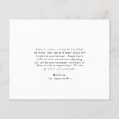 Moderne Lila Blumenzauber-Hochzeit Dankeschön-Kart (Rückseite)