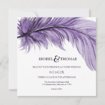 Moderne Lila Boho Feather Whimsical Wedding