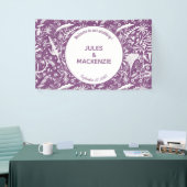 Moderne Lila botanische Hochzeit Banner (Messeveranstaltung)