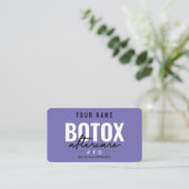 Moderne Lila Botox Aftercare Card Visitenkarte (Stehend Vorderseite)