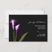 Moderne Lila Calla Liability Response Card RSVP Karte (Vorderseite)