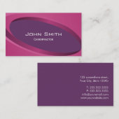 Moderne lila Chiropraktor-Geschäfts-Karte Visitenkarte (Vorne/Hinten)