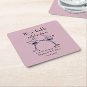 Moderne Lila Doppelfeier Geburtstag Rechteckiger Pappuntersetzer (angewinkelt)