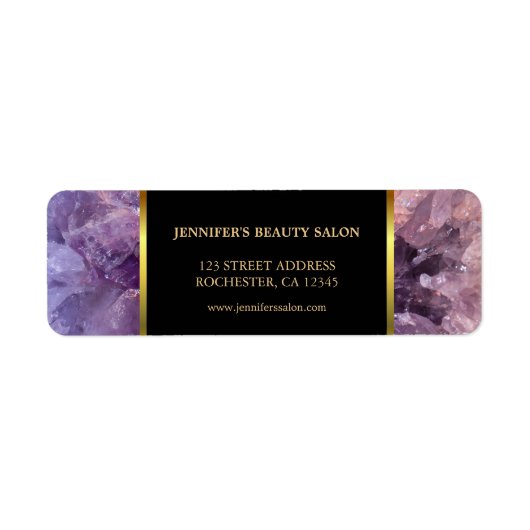 Moderne lila Edelsteine-Goldrückgabegeräte (Vorne)