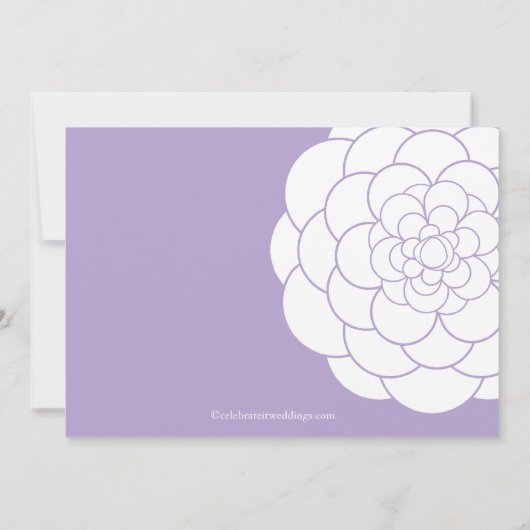 Moderne lila einladung (Rückseite)