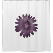 Moderne lila Einrichtung mit weißem Glitzer Duschvorhang (Vorderseite)