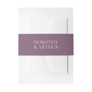 Moderne lila elegante Hochzeit Einladungsbanderole