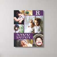 Moderne Lila Farbblöcke 6 FotoCollage