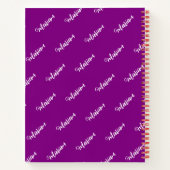 Moderne Lila Farbe - Anfangsname Mit Monogramm Notizblock (Rückseite)