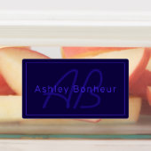 Moderne Lila Farben | Cooler Name und Monogramm Etiketten (Befestigt)