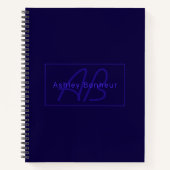 Moderne Lila Farben | Cooler Name und Monogramm Notizblock (Vorderseite)