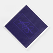 Moderne Lila Farben | Cooler Name und Monogramm Serviette (Ecke)