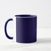 Moderne Lila Farben | Cooler Name und Monogramm Tasse (Links)