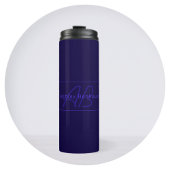Moderne Lila Farben | Cooler Name und Monogramm Thermosbecher