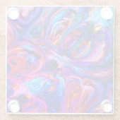 Moderne Lila Farbpalette Glasuntersetzer (Rückseite)