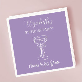 Moderne Lila Feiern bis 30 Jahre Geburtstag Napkin Serviette