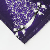 Moderne Lila Ferienbaummotif Fleecedecke (Ecke)