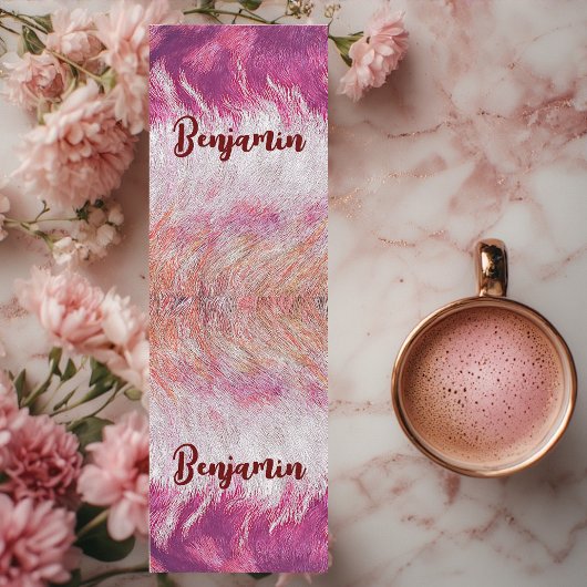 Moderne Lila Flammen Abstrakte Kunst beruhigen Yogamatte