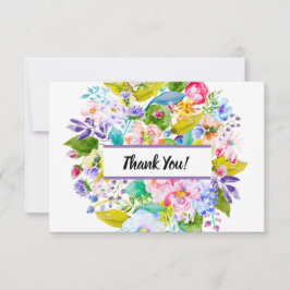 Moderne Lila florale Romantik Vielen Dank Dankeskarte