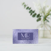 Moderne lila Folie Metallisch Visitenkarte (Stehend Vorderseite)